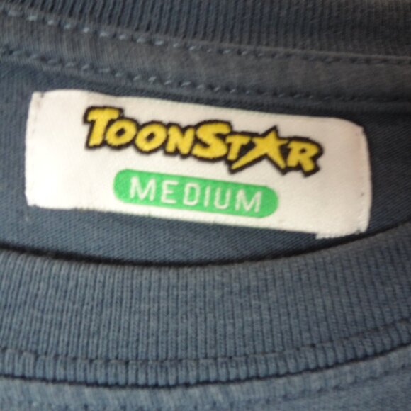 VINTAGE TOONSTAR DUKES OF HAZZARD BO LUKE BY CAR BLUE MEDIUM (SHORT) SHIRT L226 - Picture 5 of 5